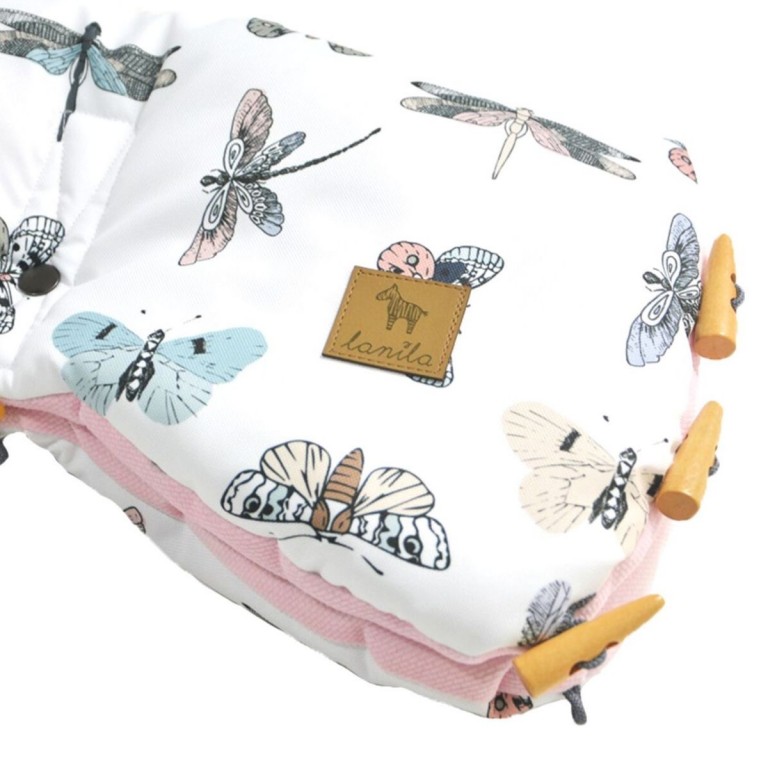 Waterproof Muff Pink Wings - Velvet