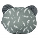 Poduszka Miś - Velvet Dark Grey Feathers