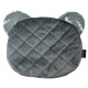 Teddy Pillow Dark Grey Feathers - Velvet