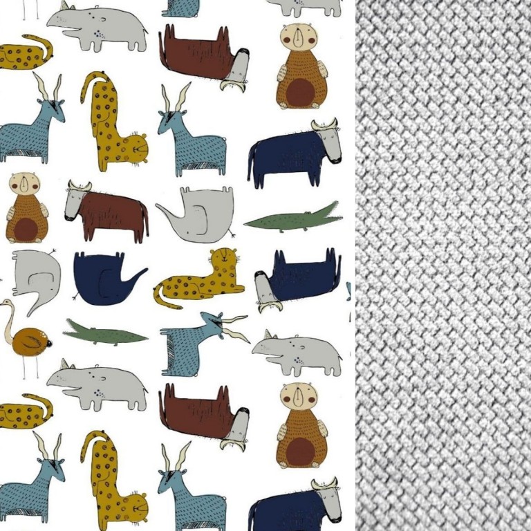 Seatbelt Cover Silver In the Zoo - Velvet