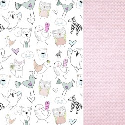 Medium Blanket Light 75x100cm Pink Tender Friends - Velvet