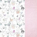 Preschooler Blanket Light 100x130 Pink Tender Friends - Velvet