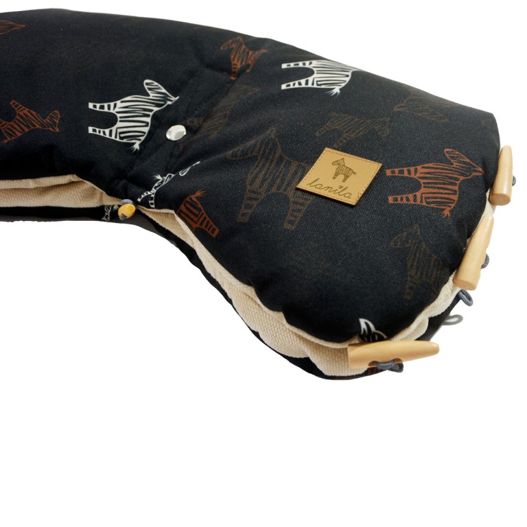 Wodoodporna Mufka Latte Follow the Zebra - Velvet