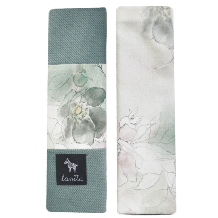 Seatbelt Cover Khaki Flower Jam - Velvet