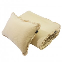 Beddings with Filling Cotton Muslin Sand 140x200cm