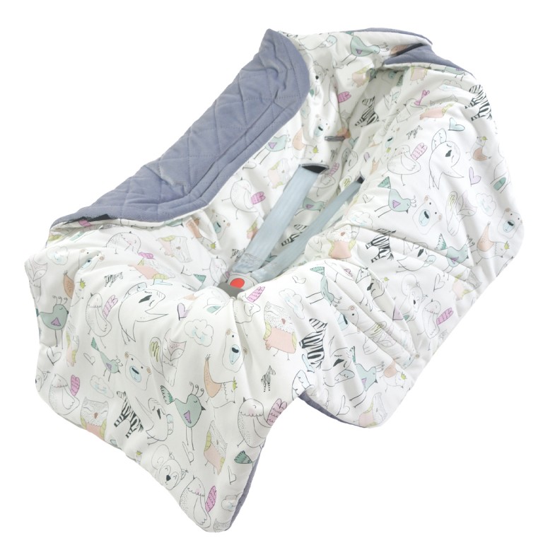 Car Seat Blanket Grey Tender Friends