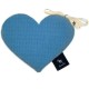 Velvet Mini Heart - Blue