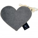 Velvet Mini Heart - Dark Grey