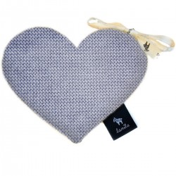 Velvet Mini Heart - Grey