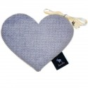 Velvet Mini Heart - Grey