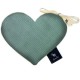 Velvet Mini Heart - Khaki