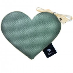 Velvet Mini Heart - Khaki