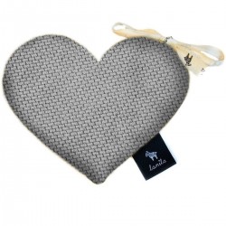 Velvet Mini Heart - Silver