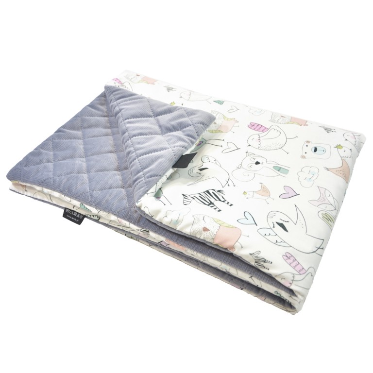 Medium Blanket 75x100cm Grey Tender - Velvet
