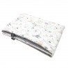 Preschooler Blanket 100x130cm Grey Tender Friends - Velvet