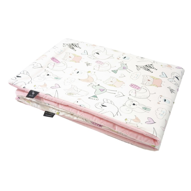 Preschooler Blanket 100x130cm Pink Tender Friends - Velvet