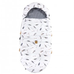 Spring Stroller Bag Grey Pure Velvet L/XL (1-3 years)