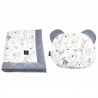 Baby Set Newborn Blanket Velvet 60x70cm + Teddy Pillow Grey Tender Friends