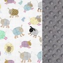 Bed bumper 70x140cm - Grey Cotton Sheep