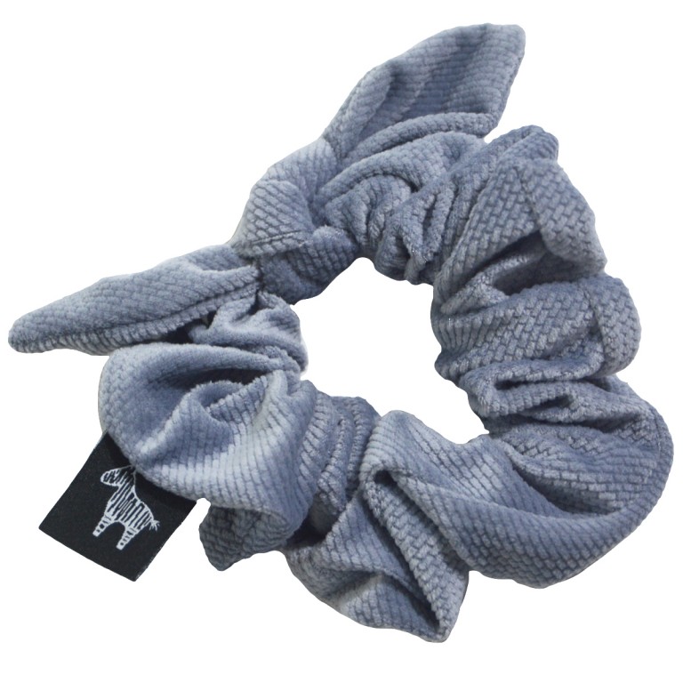 Hair Scrunchie Grey Velvet