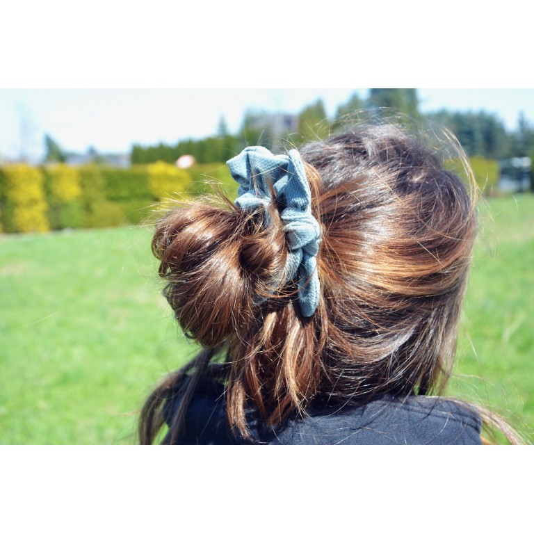 Hair Scrunchie Khaki Velvet