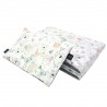 Baby Set Medium Blanket Velvet 75x100cm + Pillow 25x40cm Velvet Grey Tender Friends