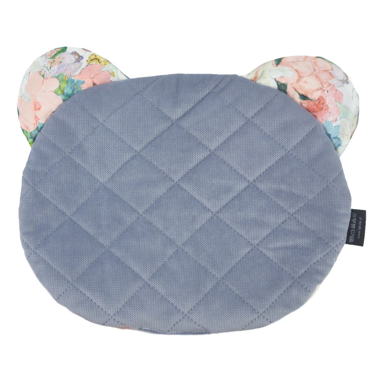 Teddy Pillow Grey Lucy Bloom - Velvet