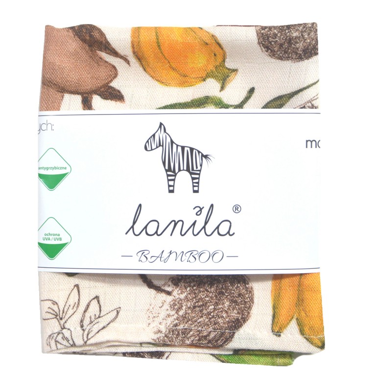 Baby Muslin Swaddle 100% Bamboo 30x30cm Coco & Banana