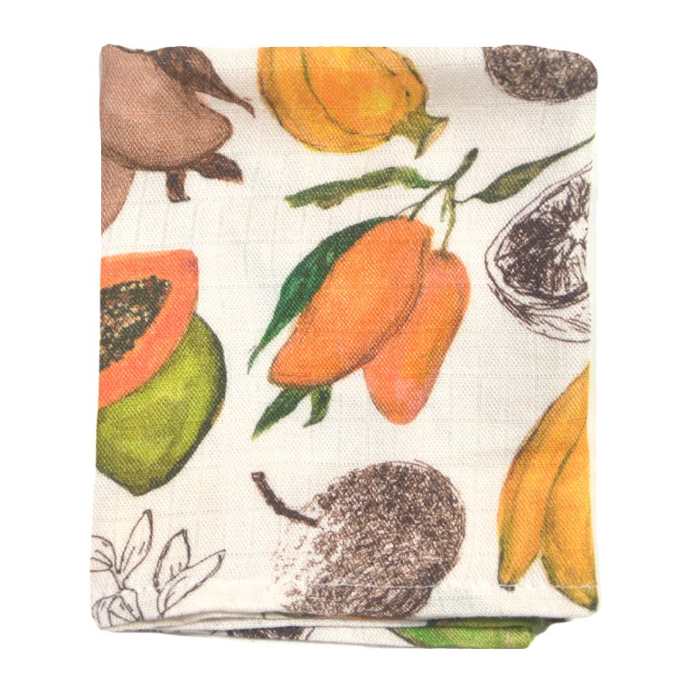 Baby Muslin Swaddle 100% Bamboo 30x30cm Coco & Banana