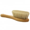Cradle brush with natural goat fiber