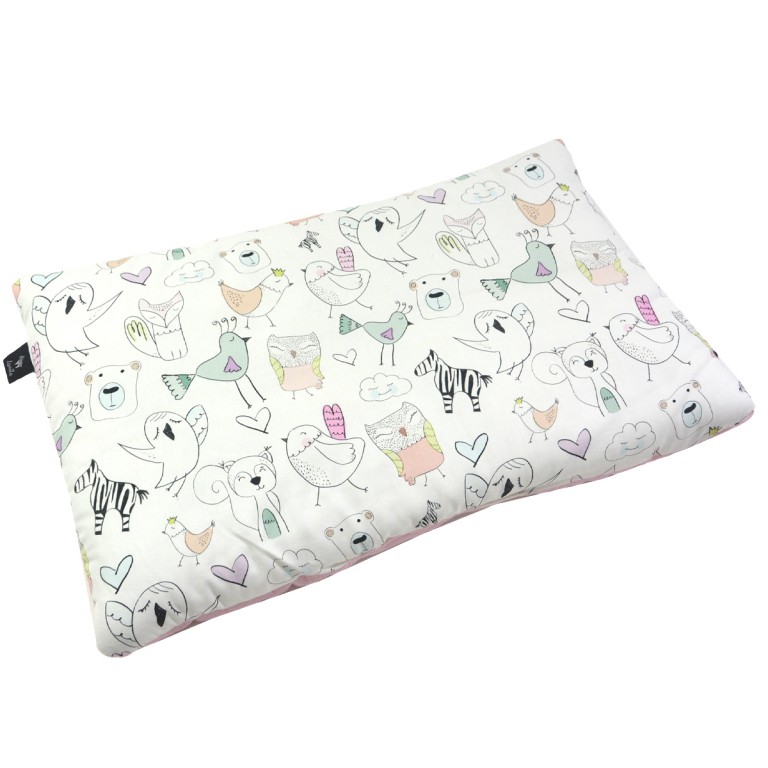 Preschooler Bed Pillow 40x60 Pink Tender Friends - Velvet