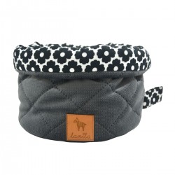 Container/Basket Dark Grey Blossom "S"