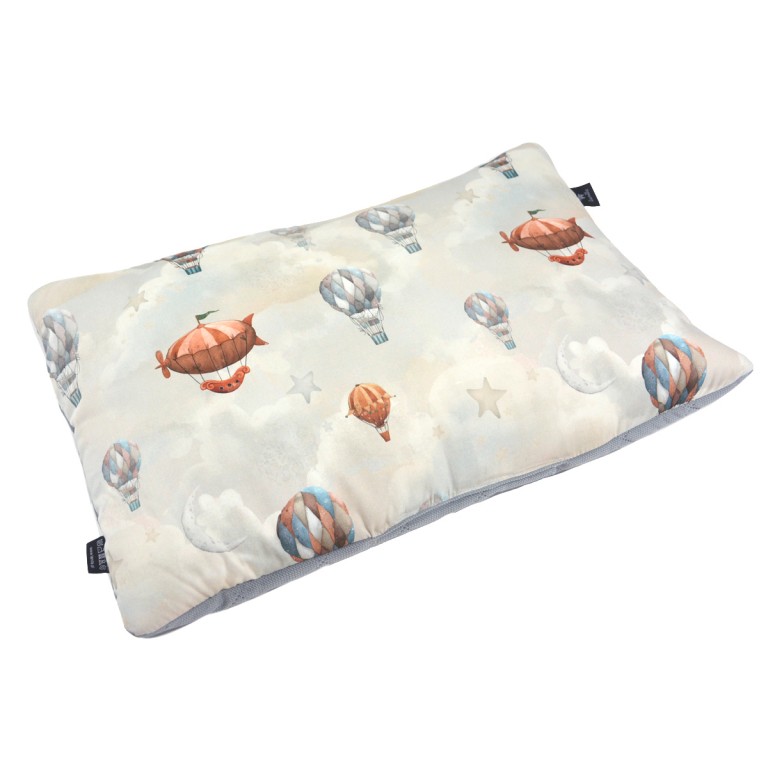 Preschooler Bed Pillow 40x60 Silver Up in the Air - Velvet