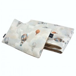 Baby Set Medium Blanket Velvet 75x100cm + Pillow 25x40cm Velvet Caramel Up in the Air