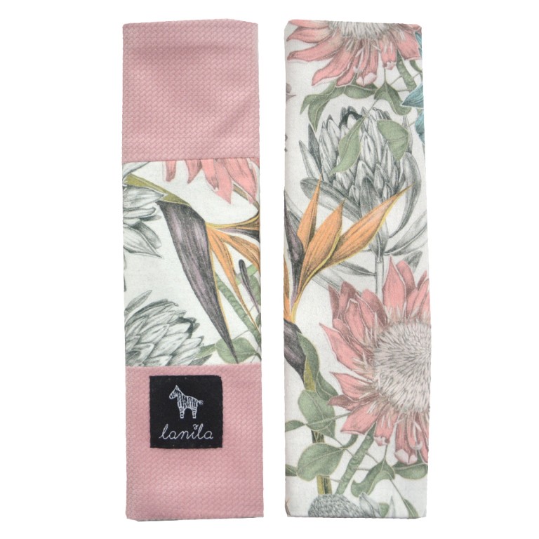 Seatbelt Cover Sepia Rose Vintage Meadow- Velvet
