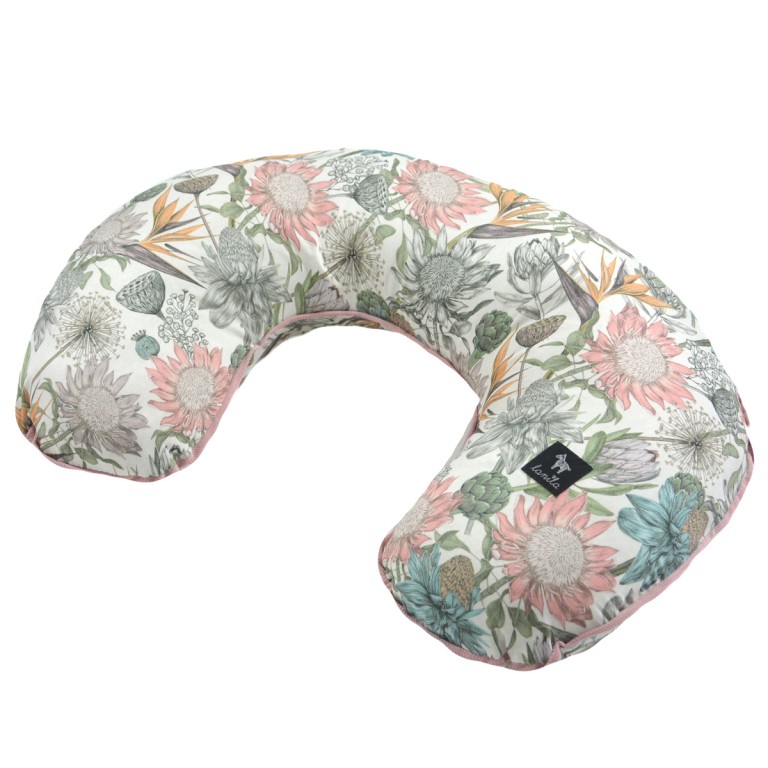 Breastfeeding Pillow Sepia Rose Vintage Meadow - Velvet