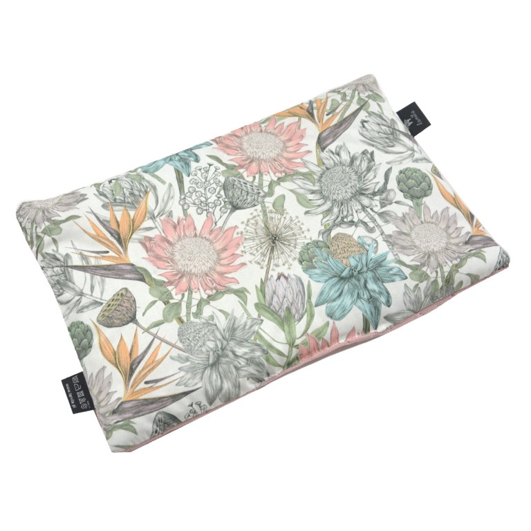 Medium Bed Pillow 25x40 Sepia Rose Vintage Meadow - Velvet