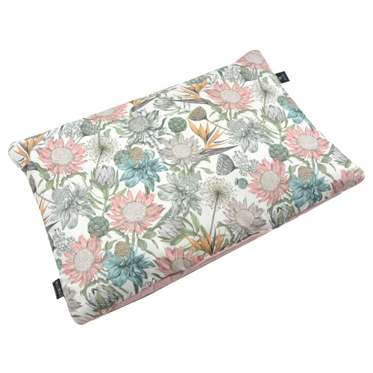 Preschooler Bed Pillow 40x60 Sepia Rose Vintage Meadow - Velvet