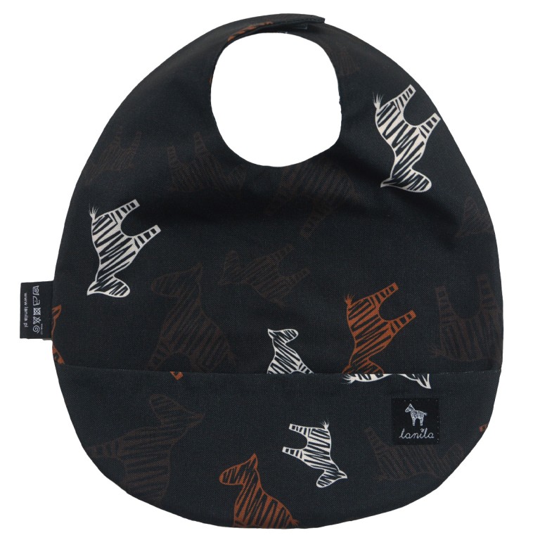 Śliniak z kieszonką Follow the Zebra