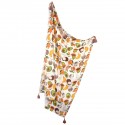 Bamboo Swaddle 75x100cm with fringes Caramel Coco & Banana
