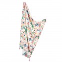 Otulacz Bambusowy 100% z frędzlami Pink Lucy Bloom 75x100