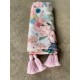 Otulacz Bambusowy 100% z frędzlami Pink Lucy Bloom 75x100