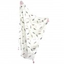 Bamboo Swaddle 75x100cm with fringes Pink Pure