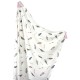 Bamboo Swaddle 75x100cm with fringes Pink Pure