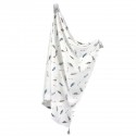 Bamboo Swaddle 75x100cm with fringes Grey Pure