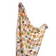 Bamboo Swaddle 100x120cm with fringes Caramel Coco & Banana