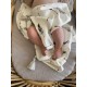 Bamboo Swaddle 100x120cm with fringes Grey Pure