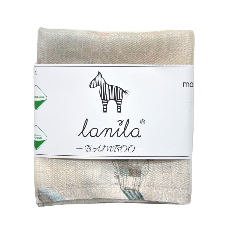 Baby Muslin Swaddle 100% Bamboo 30x30cm Up in the Air