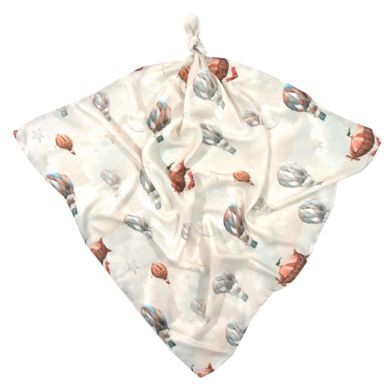Baby Muslin Swaddle 100% Bamboo 75x75cm Up in the Air