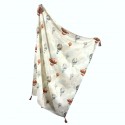Bamboo Swaddle 75x100cm with fringes Caramel Up in the Air